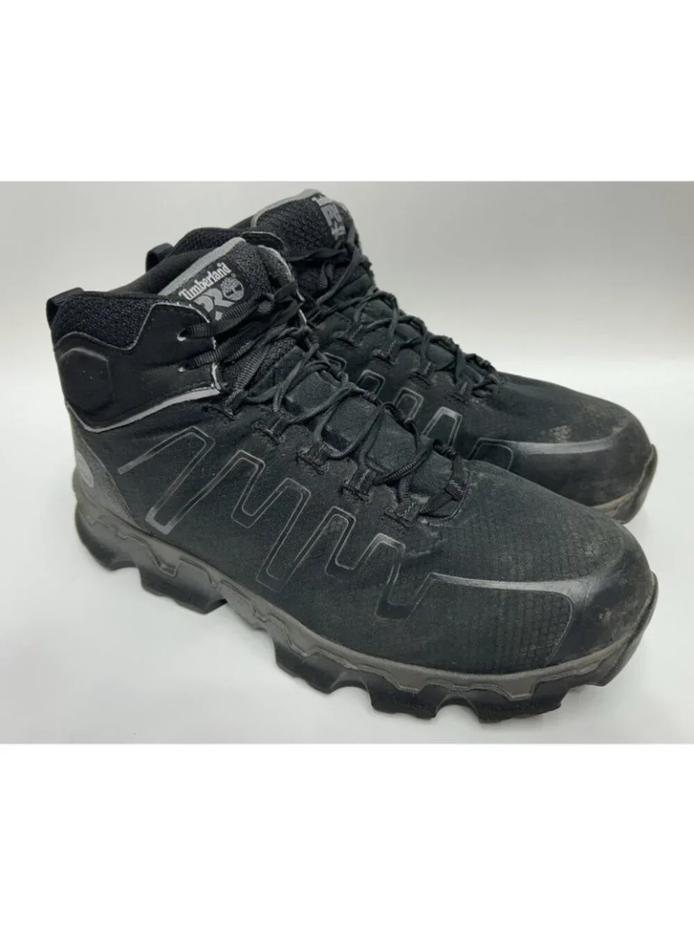 Timberland PRO Powertrain Sport Alloy Toe Mid Work Boots Mens Size 13 W Black